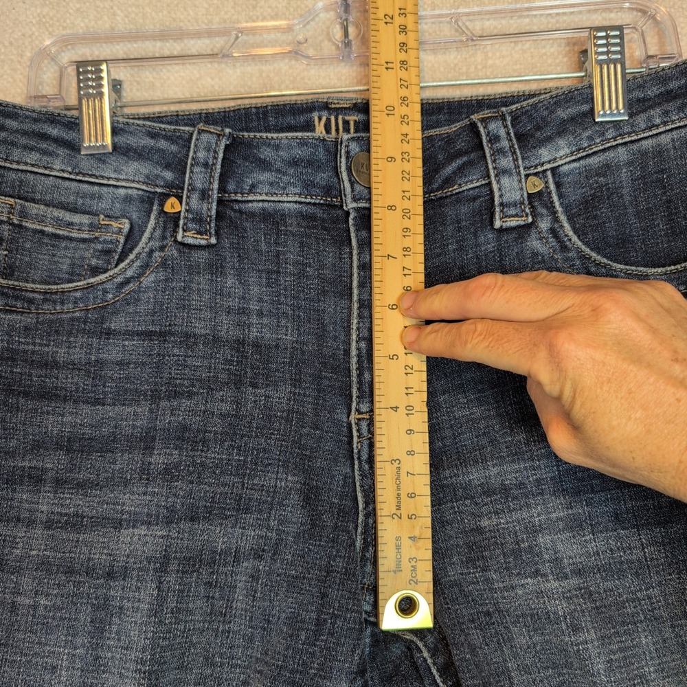 KUT from the Kloth Straight Leg Jeans Dark Wash Blue SP333MA2 Womens 6 - Picture 13 of 15